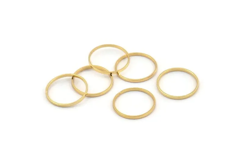 12mm Gold Ring, 24 Gold Plated Brass Rings, Connectors (12mm) A0625 Q0842