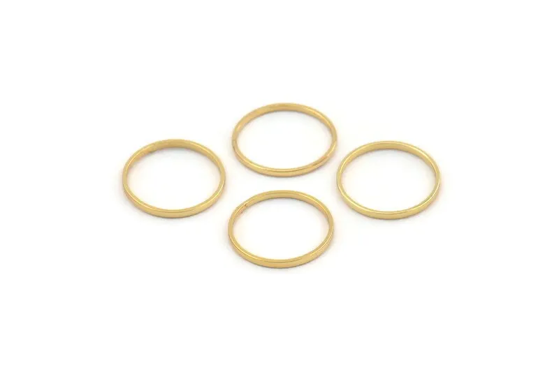 12mm Gold Ring, 24 Gold Plated Brass Rings, Connectors (12mm) A0625 Q0842