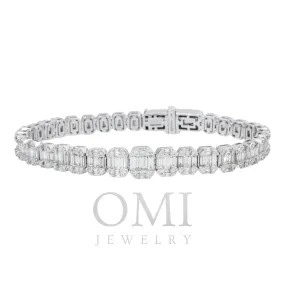 14K GOLD BAGUETTE DIAMONDS BRACELET 9.75 CT