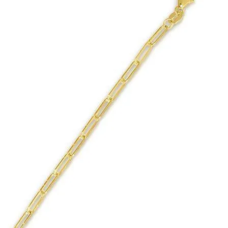 14k Thin 2.5mm Paper Clip Bracelet