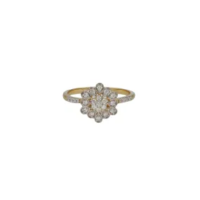 18K Yellow Gold & 0.2 Carat Diamond Ring (2gm)