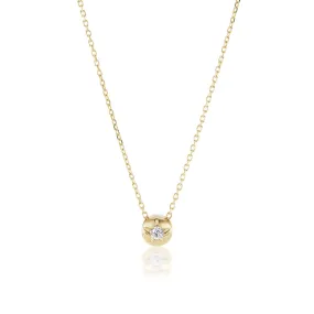 18K Yellow Gold Diamond Star Necklace