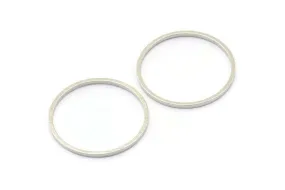 20mm Silver Rings - 24 Silver Brass Circle Connectors (20x0.8mm) D0389