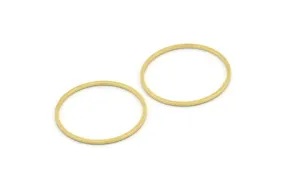 26mm Circle Connectors, 24 Raw Brass Circle Connectors (26x1mm) A3910