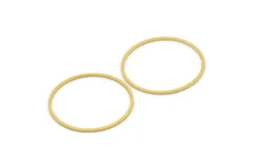 28mm Circle Connectors, 24 Raw Brass Circle Connectors (28x0.80mm) A3900