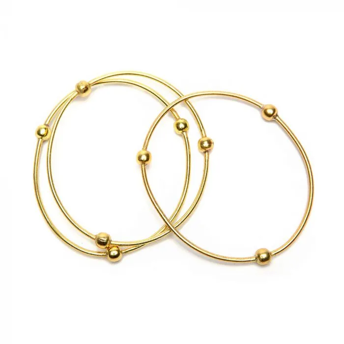 3 OVAL BANGLES SPHERES DD11105