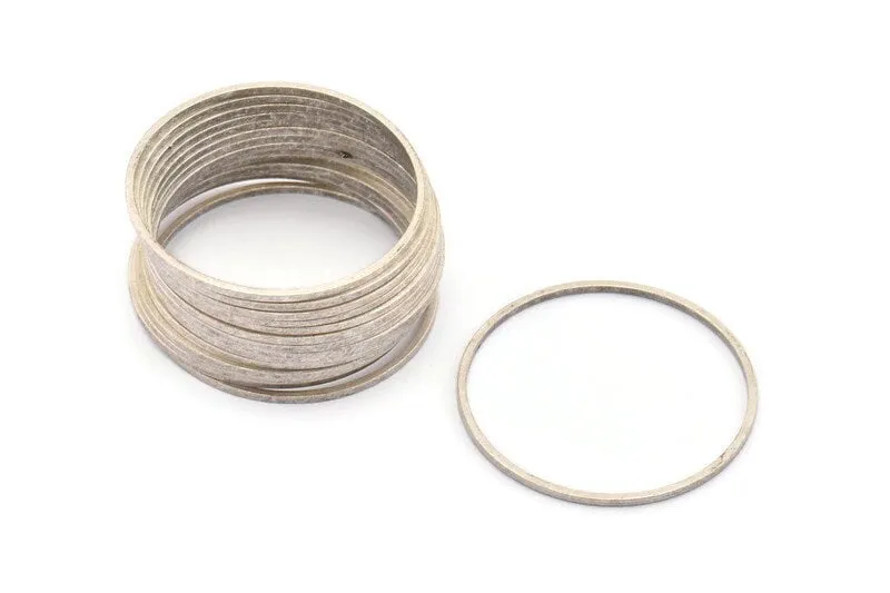 30mm Silver Rings - 24 Antique Silver Brass  Circle Connectors (30x1x1mm) BS 1089 H0009