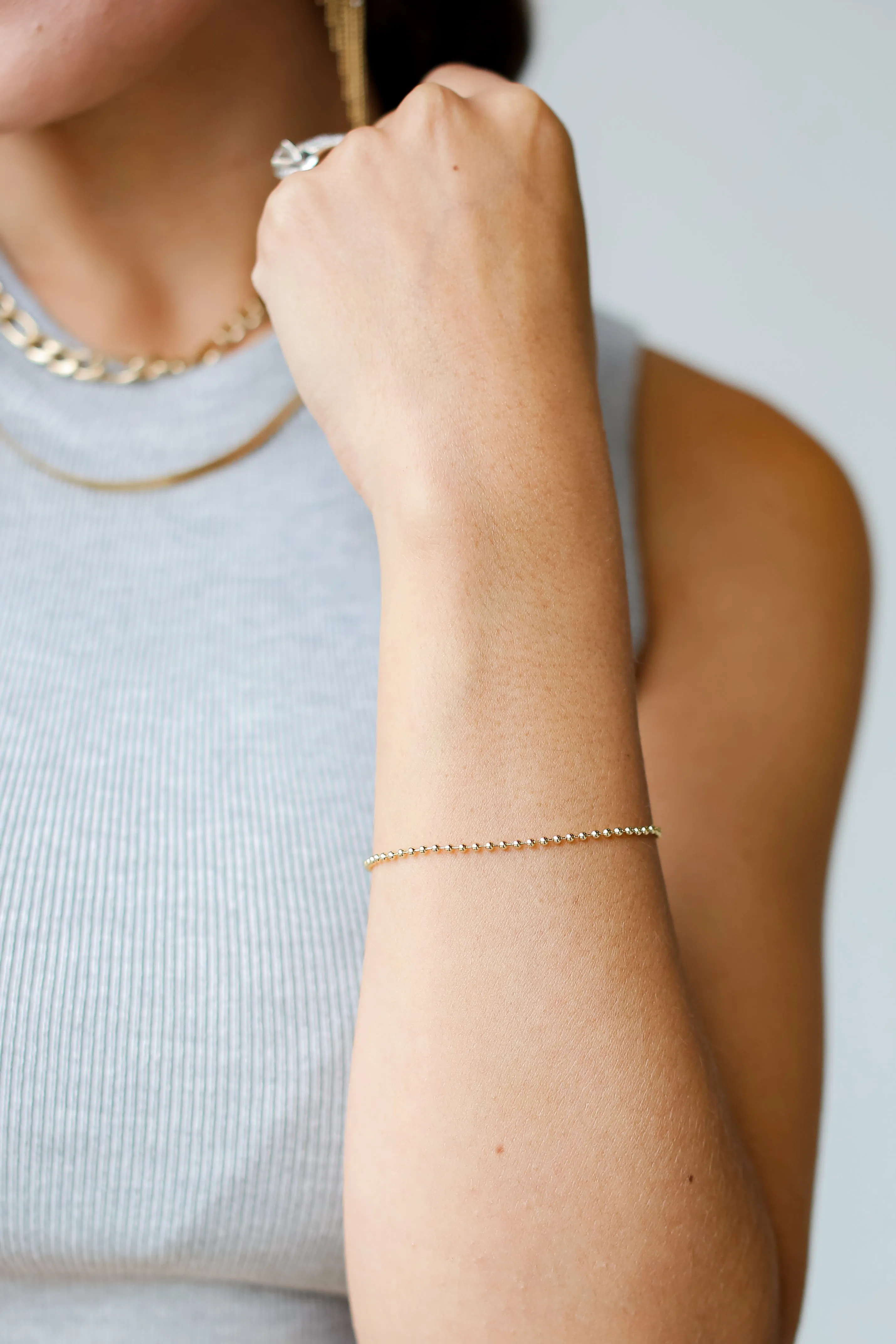 Addison Gold Ball Chain Bracelet