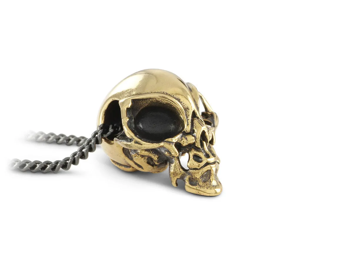 Alien Skull Necklace - Bronze