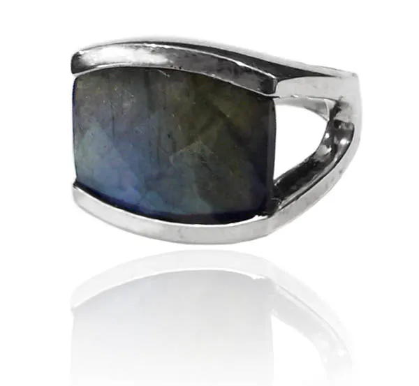 Amalfi Open Sided Cocktail Ring Labradorite