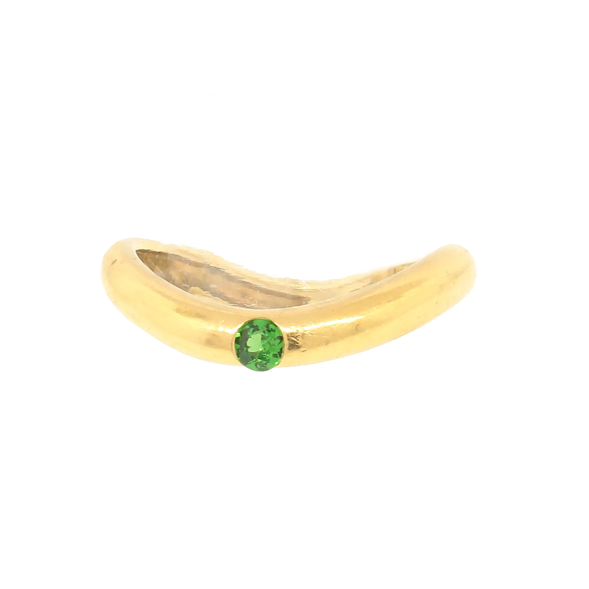 Angela Cummings Chrome Diopside & Gold Curve Ring in 18k Gold