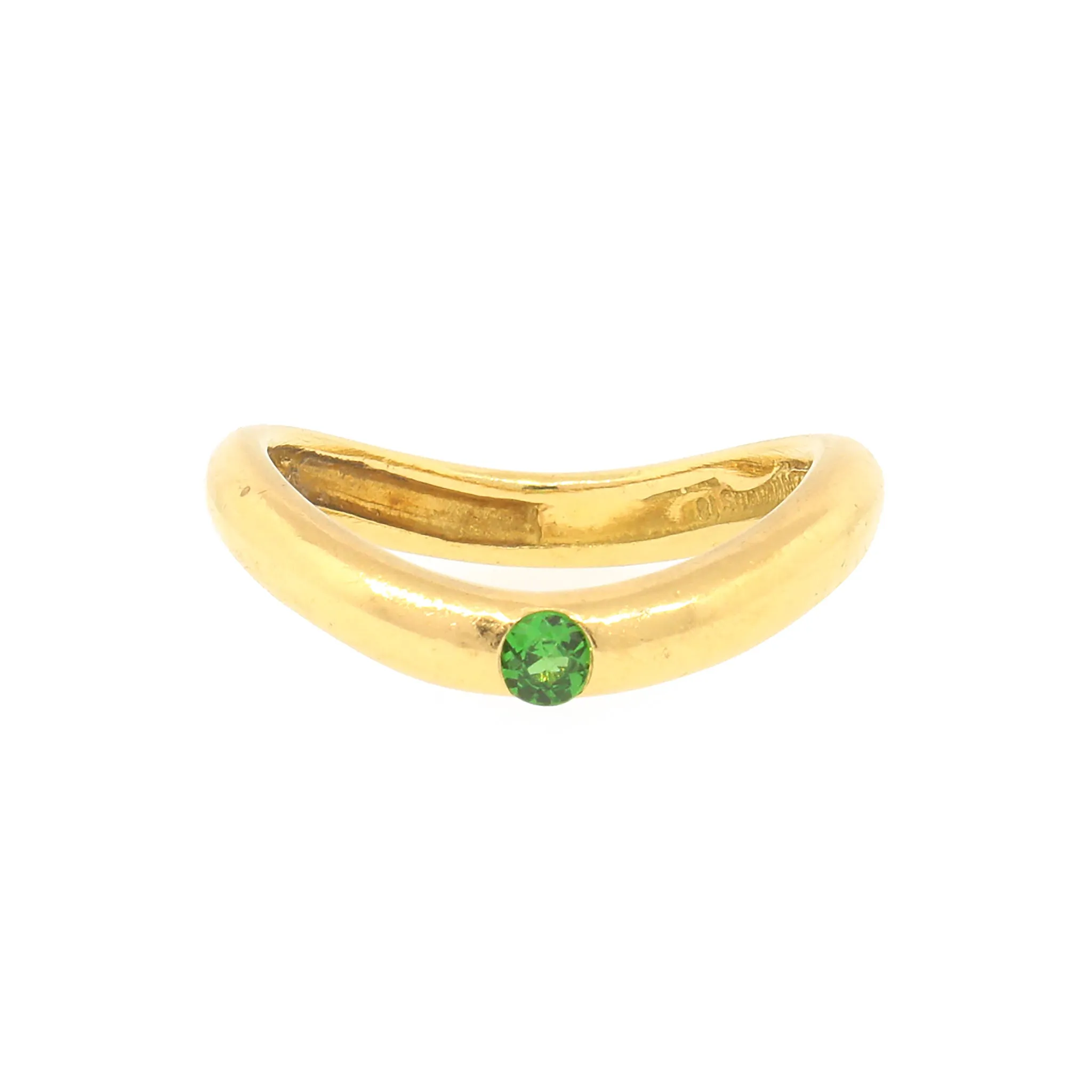 Angela Cummings Chrome Diopside & Gold Curve Ring in 18k Gold