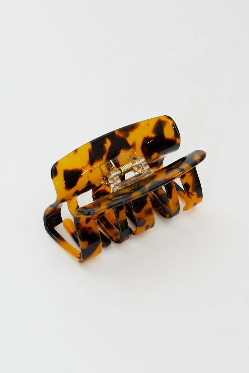 Animal Print Claw Clip