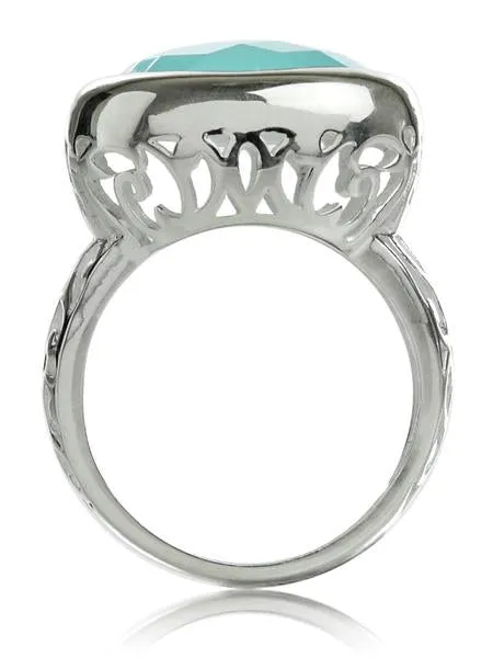 Arabesque Square Filigree Cocktail Ring