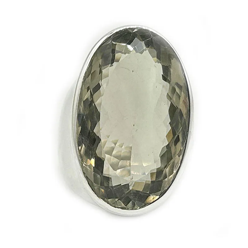 Aranya Green Amethyst Oval Ring