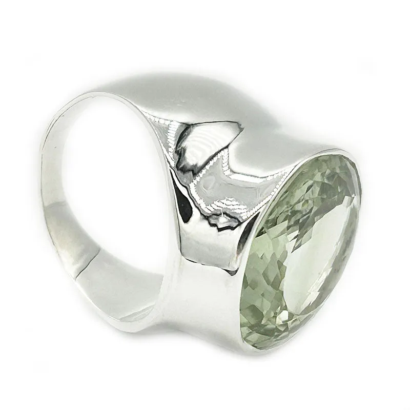 Aranya Green Amethyst Oval Ring