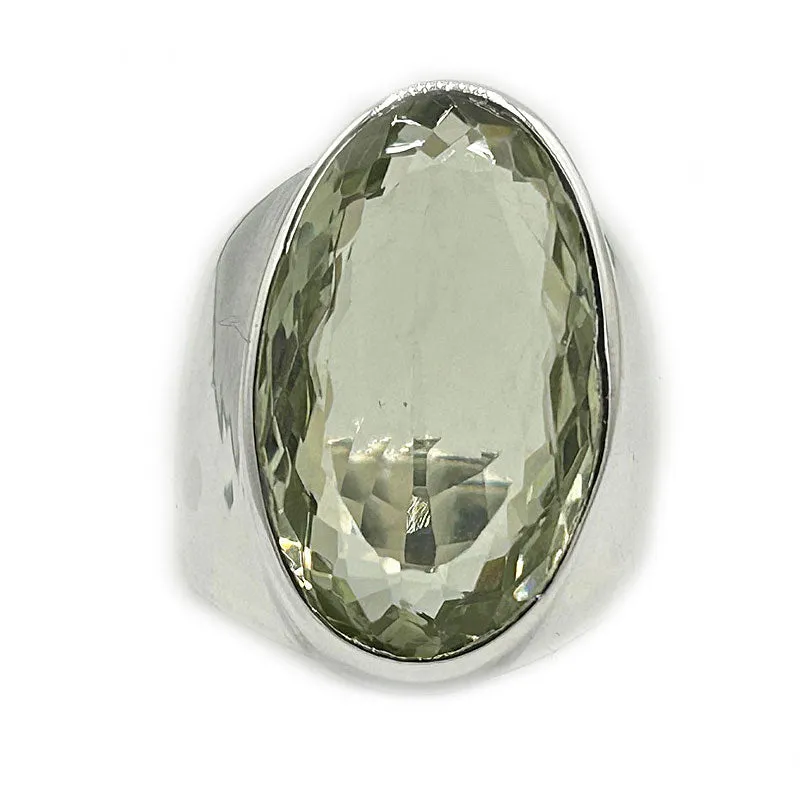 Aranya Green Amethyst Oval Ring