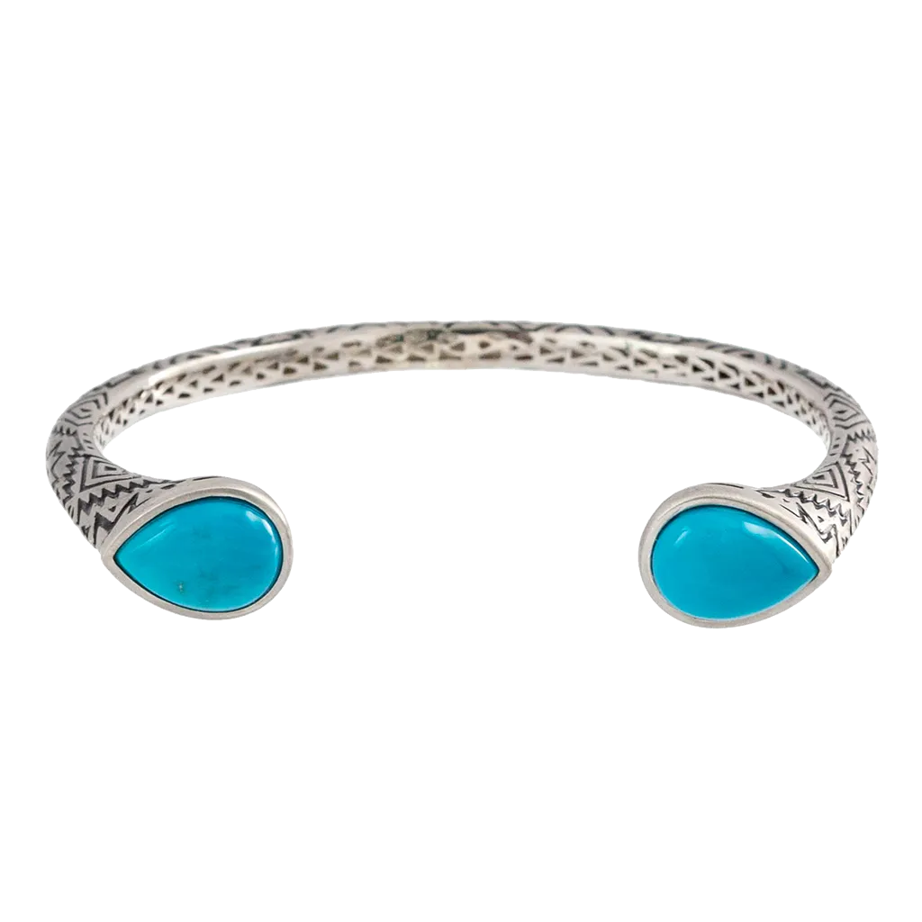 Aztec Pear Turquoise Cuff