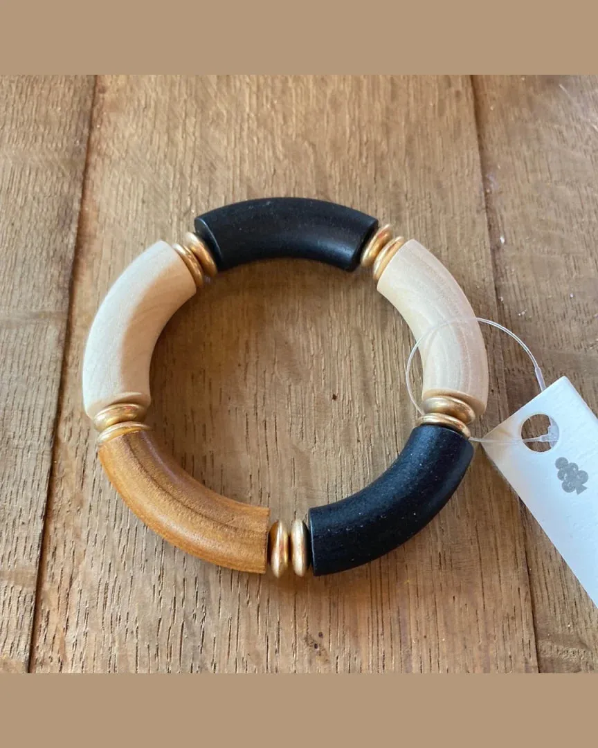 Bamboo Style Stretch Bracelet