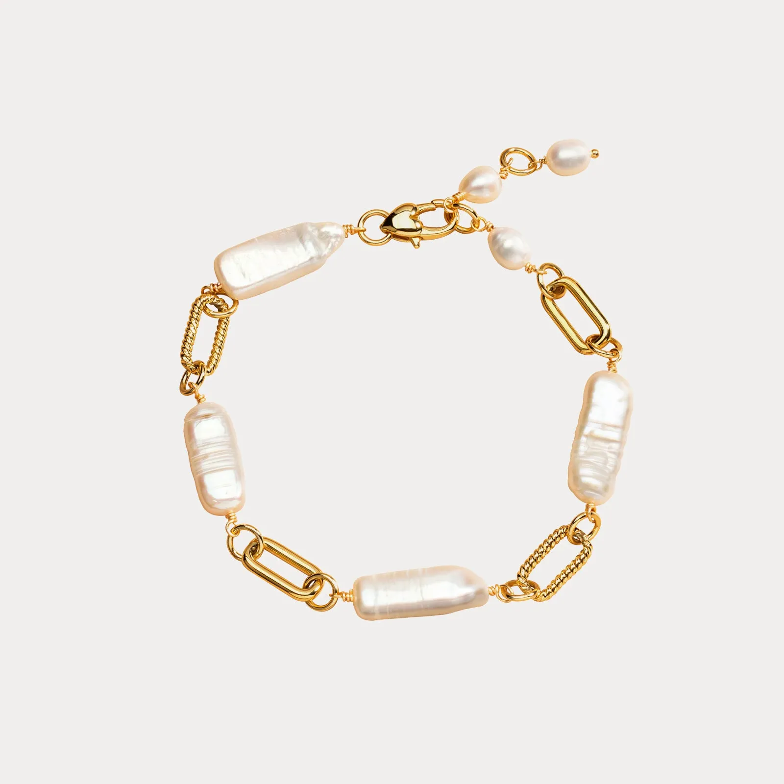 Baroque Pearl Chain Bracelet