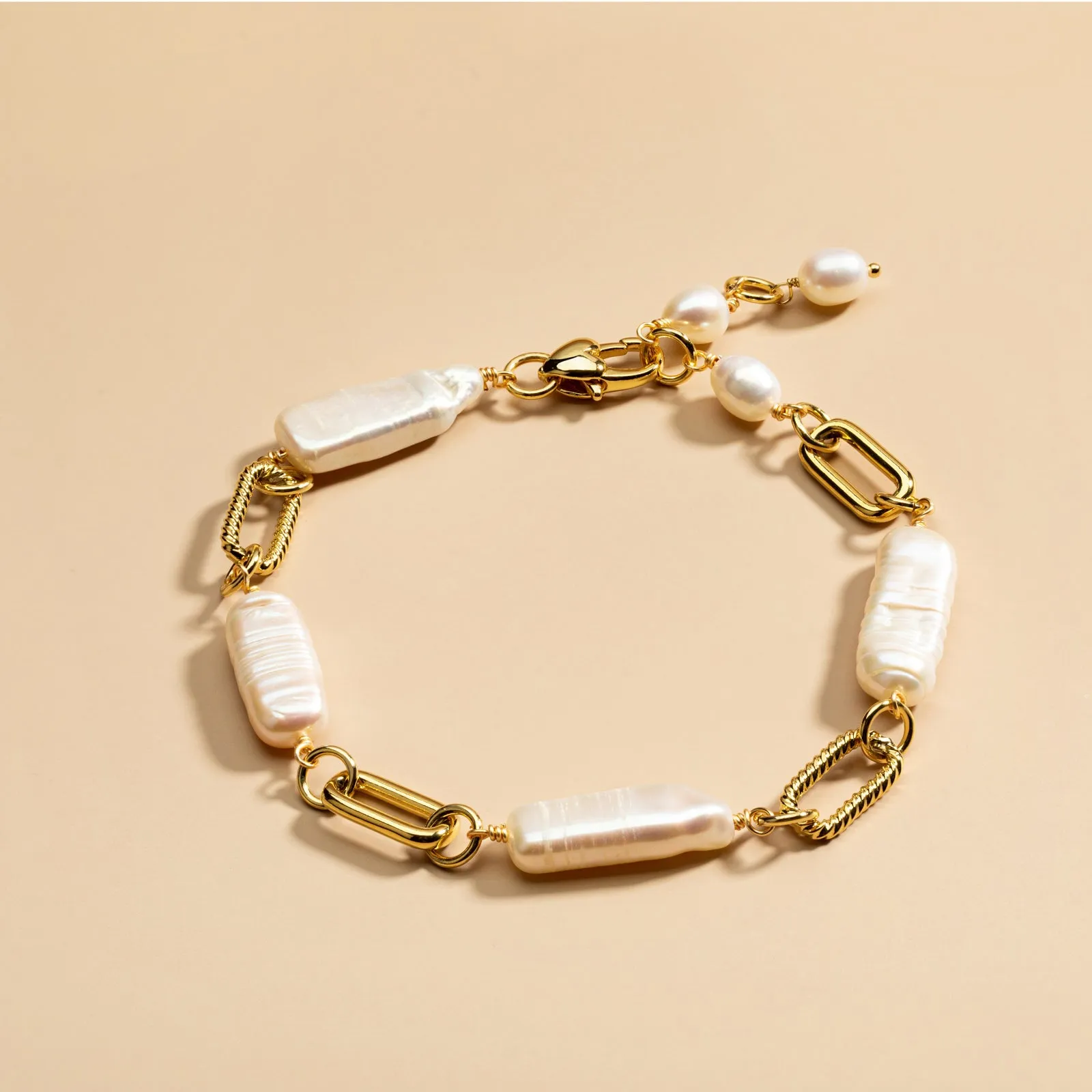 Baroque Pearl Chain Bracelet