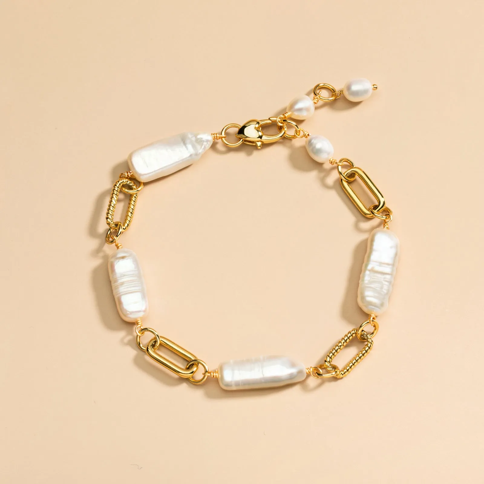 Baroque Pearl Chain Bracelet