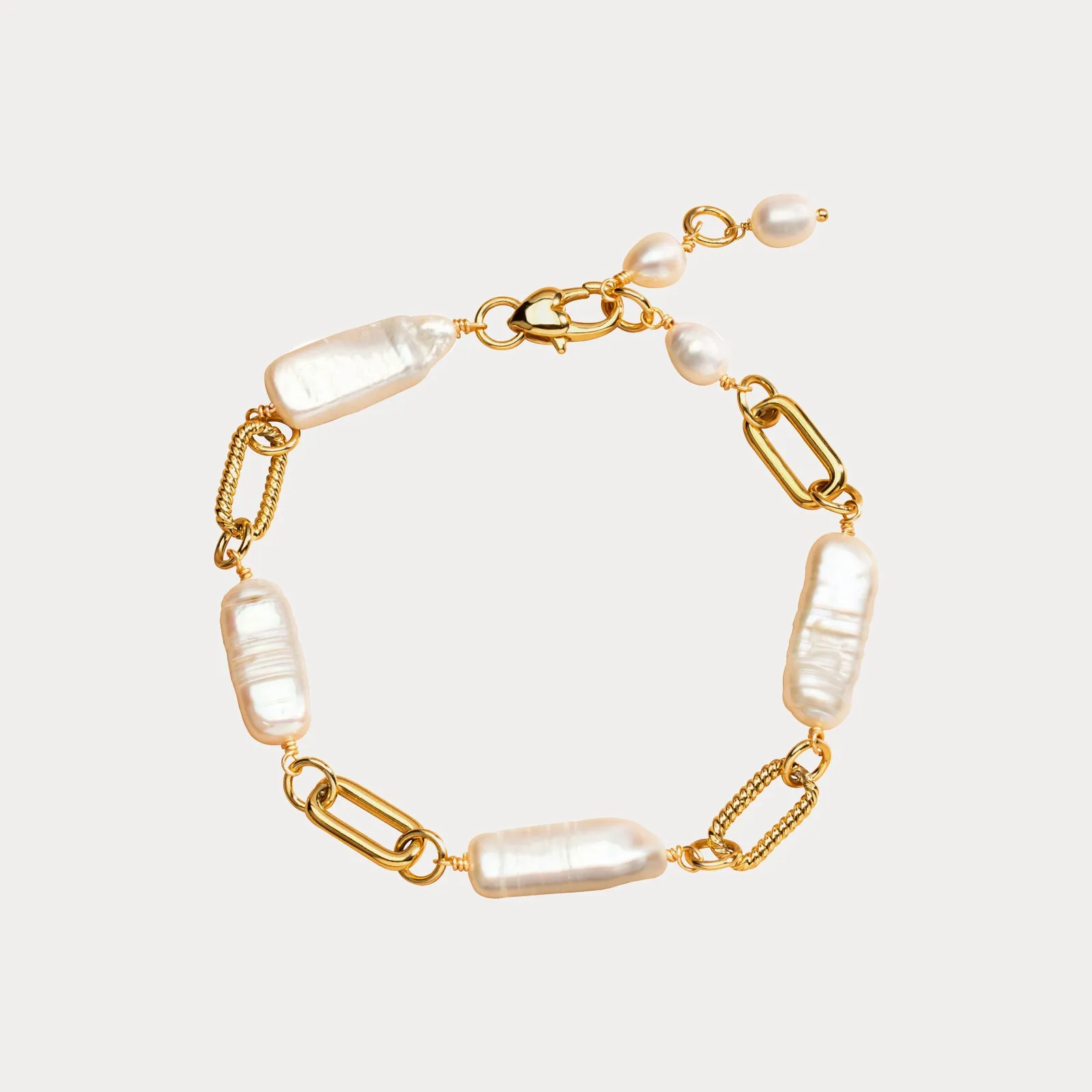 Baroque Pearl Chain Bracelet