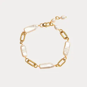 Baroque Pearl Chain Bracelet