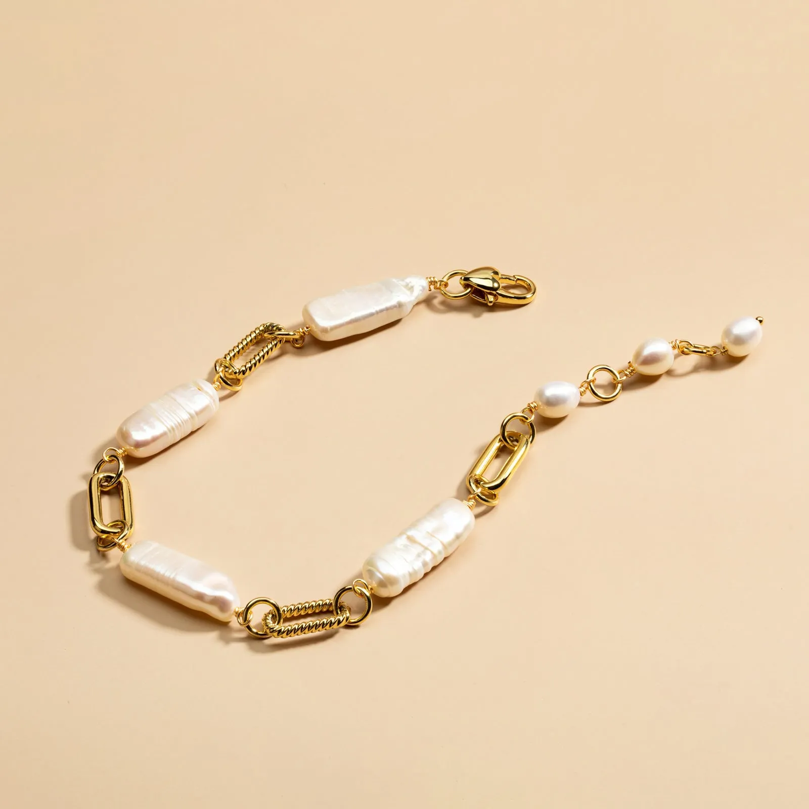 Baroque Pearl Chain Bracelet