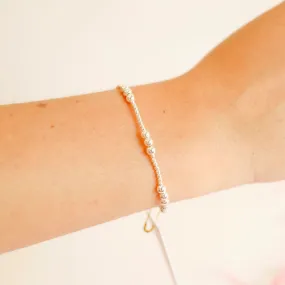 Beaded Blondes | ILY Silver Bracelet