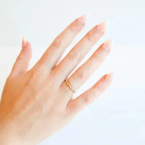 Beaded Blondes | Lexi 2MM Beaded Band Ring in Gold