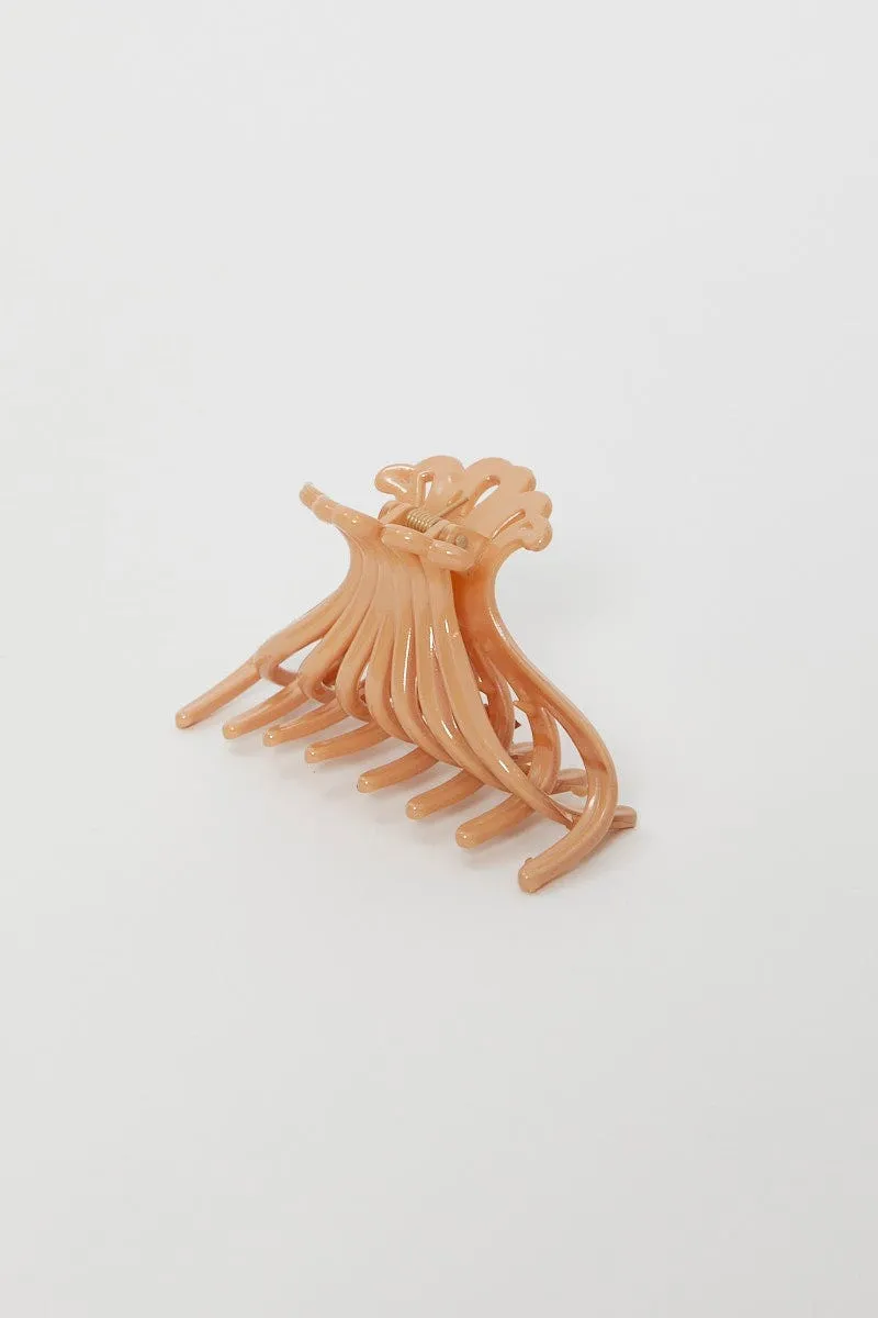 Beige Claw Clip