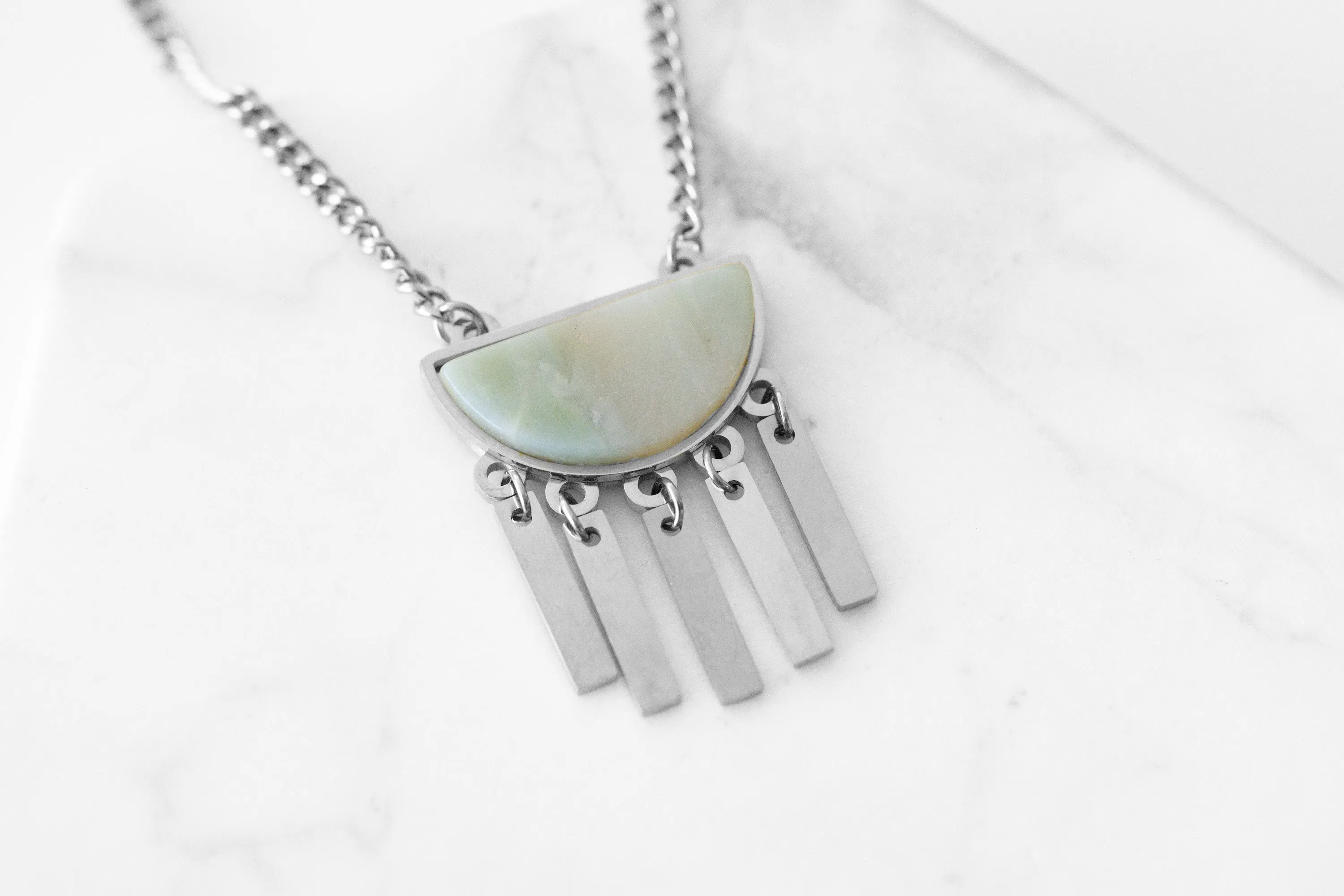 Bianca Collection - Silver Solar Necklace