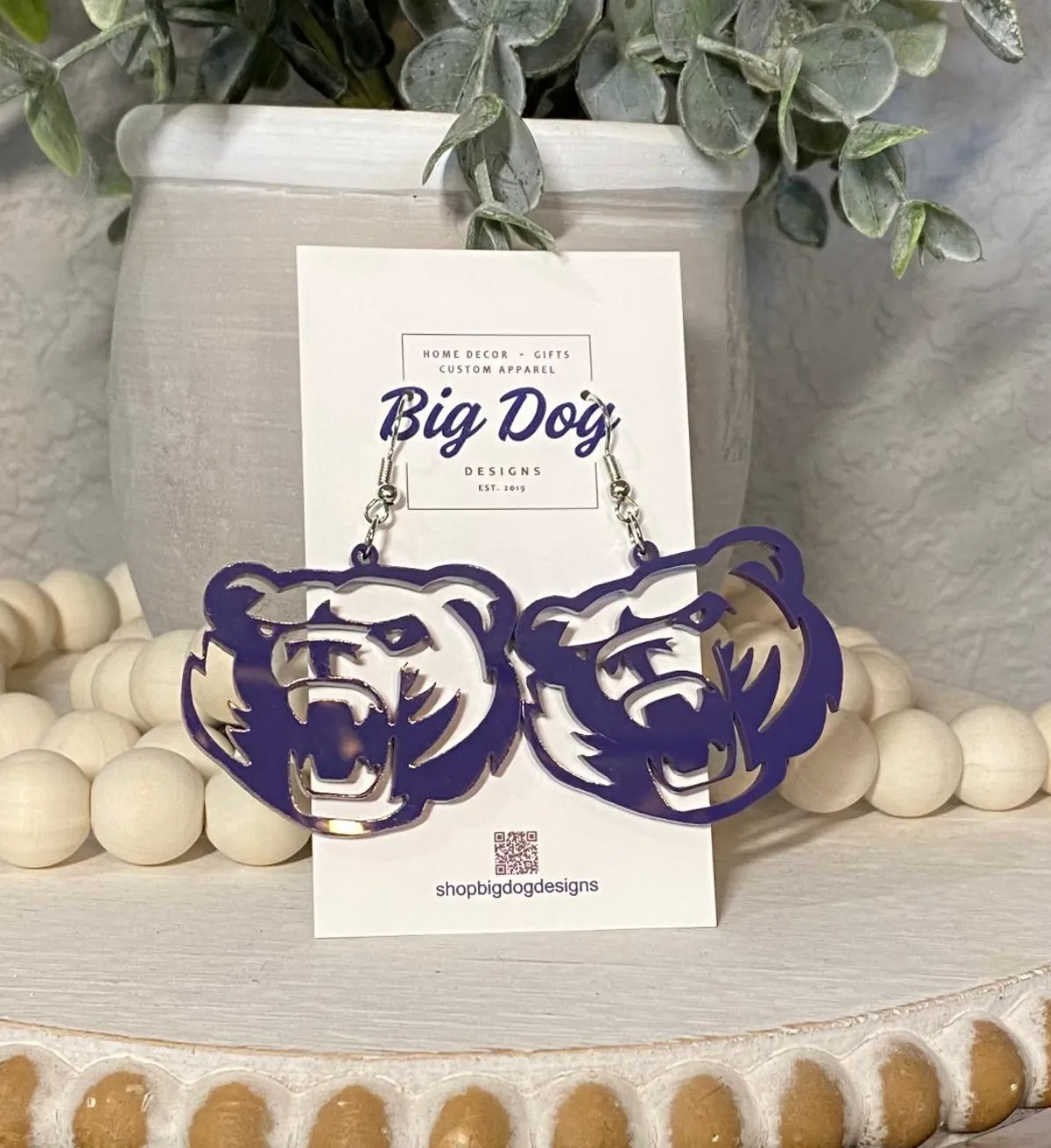 Big Dog High School Gameday Acrylic Earrings