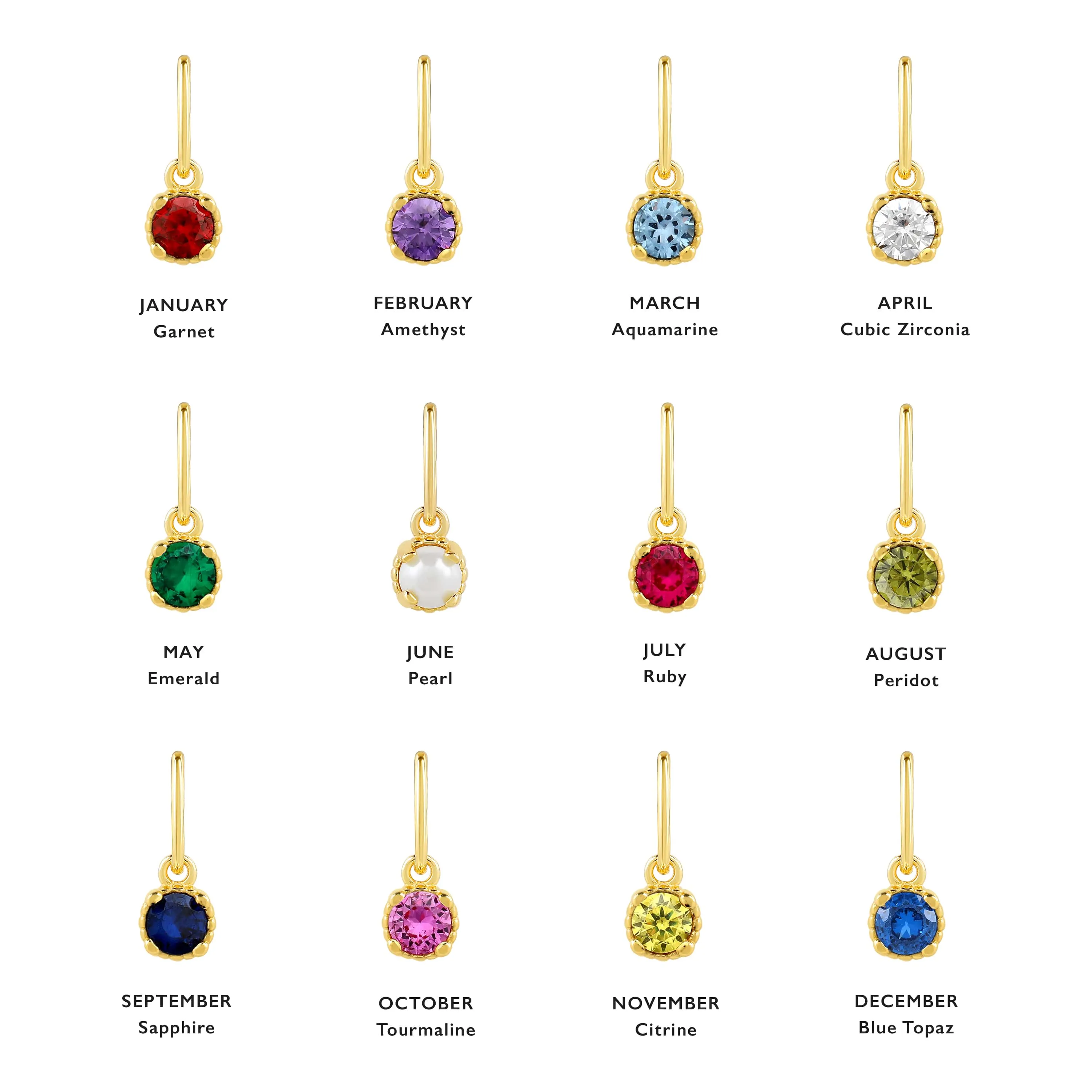 Birthstone Pendant Necklace