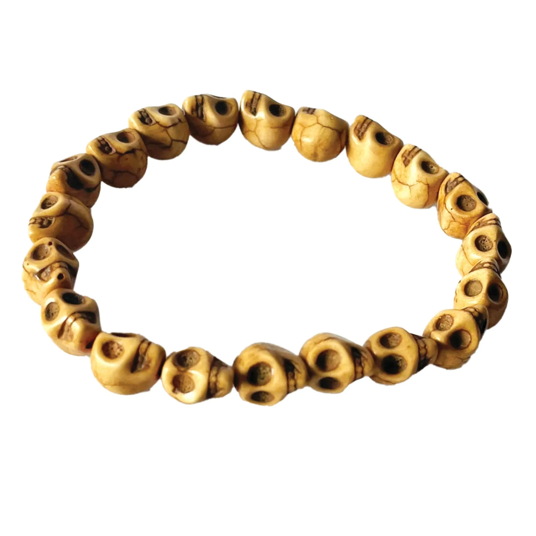 Bone Skull Bracelet Medium Size Beads