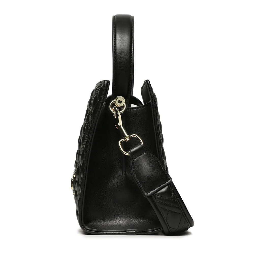 Borsa Small a Mano con Tracolla LOVE MOSCHINO linea Logo Lettering colore Nero