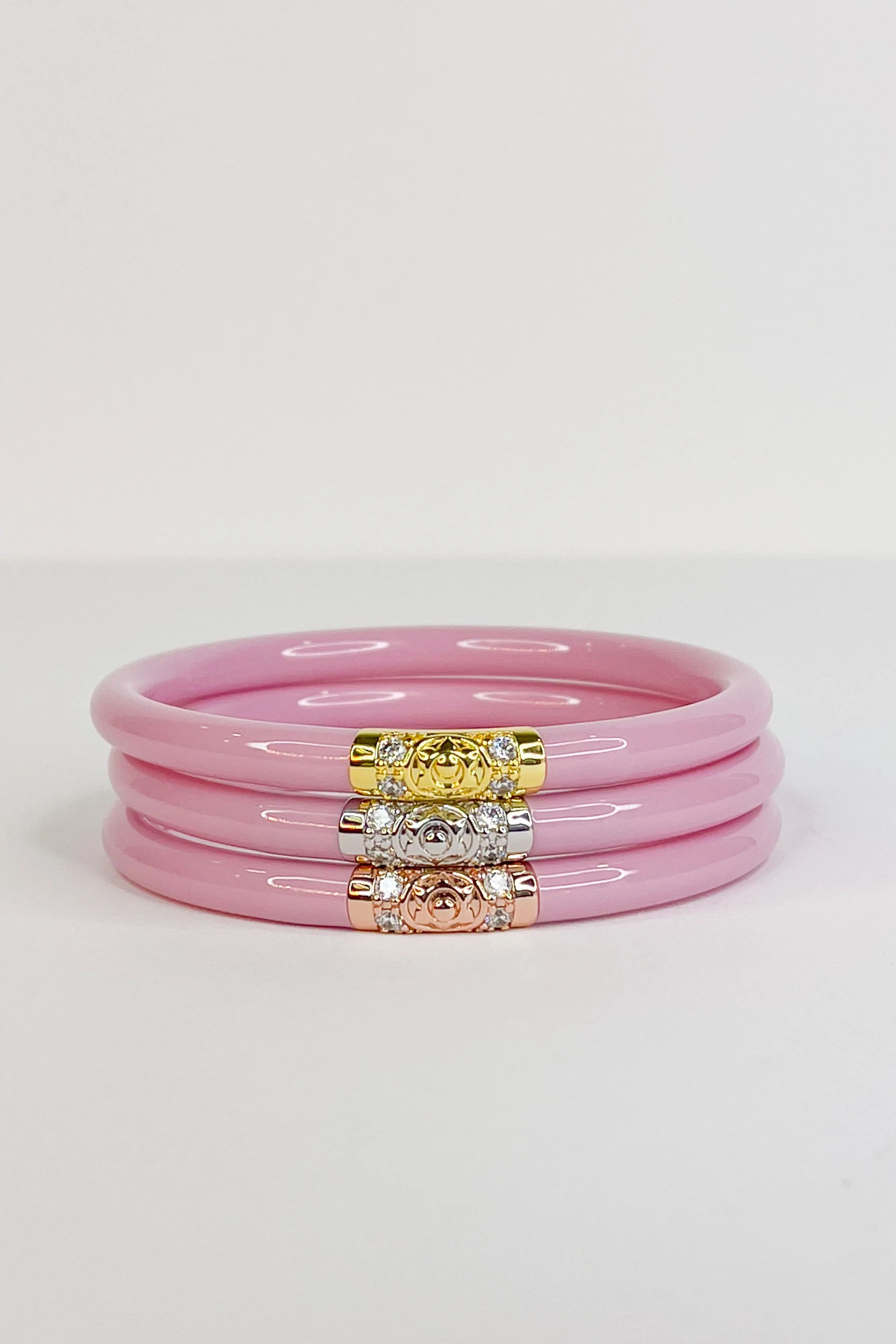 BudhaGirl Three Kings Bangles - Pink (Set Of 3)