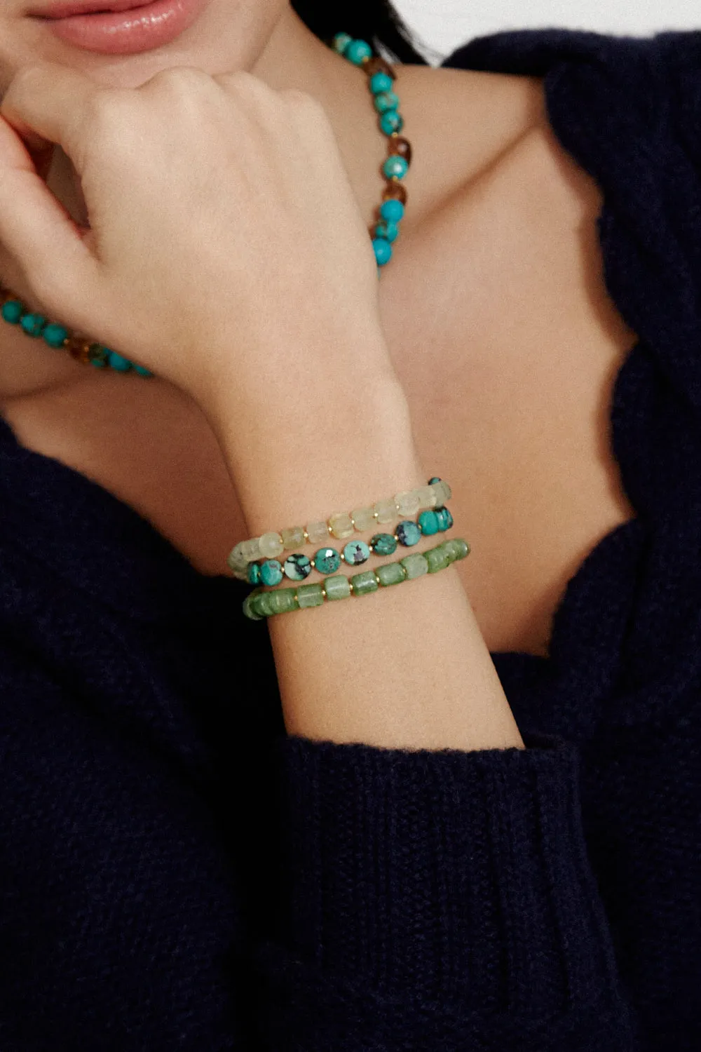 Carolina Naked Wrap Bracelet Turquoise Mix