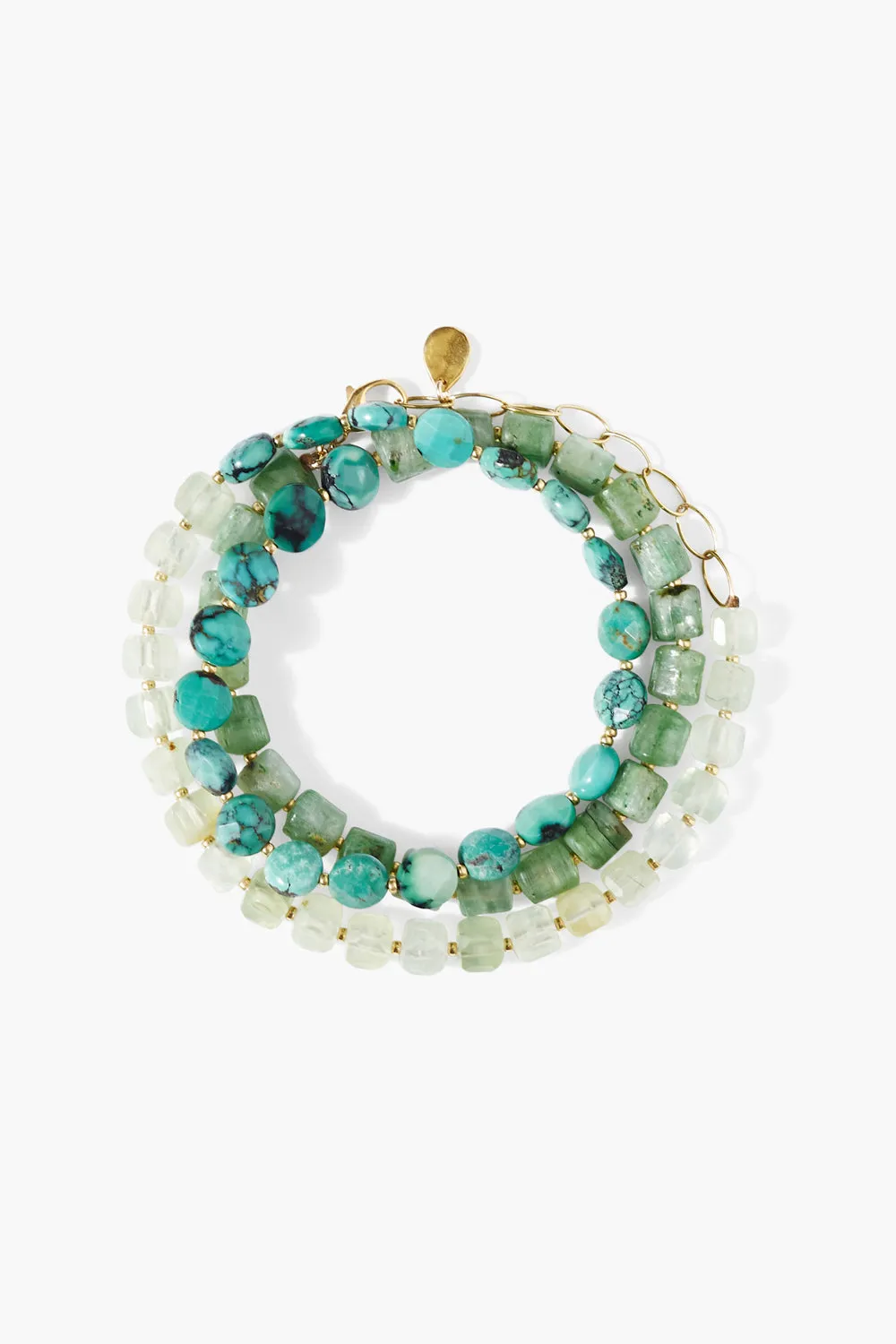 Carolina Naked Wrap Bracelet Turquoise Mix