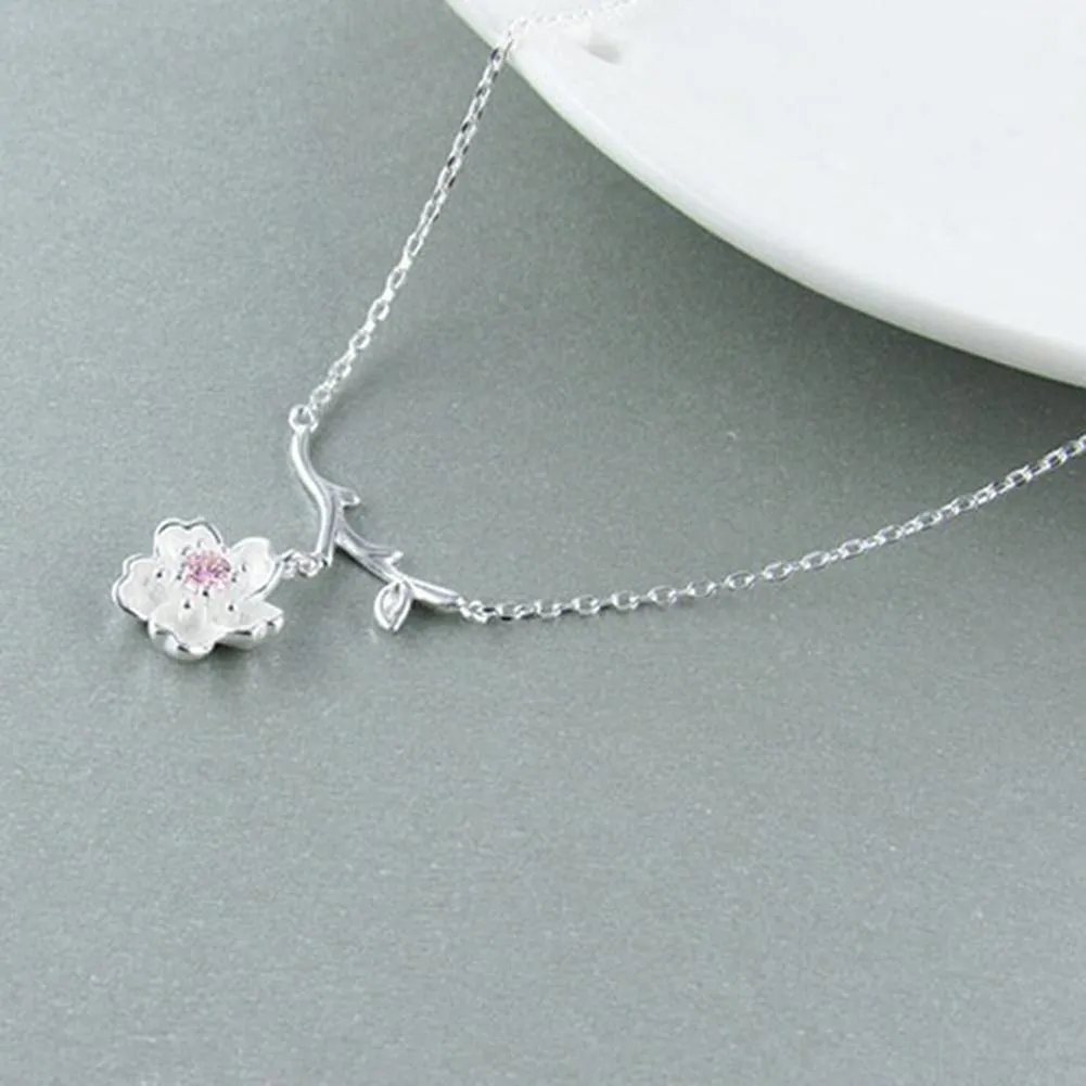 Cherry Blossom Pendant Necklace