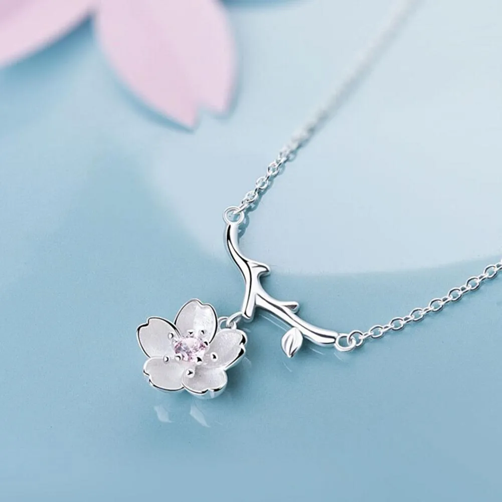 Cherry Blossom Pendant Necklace