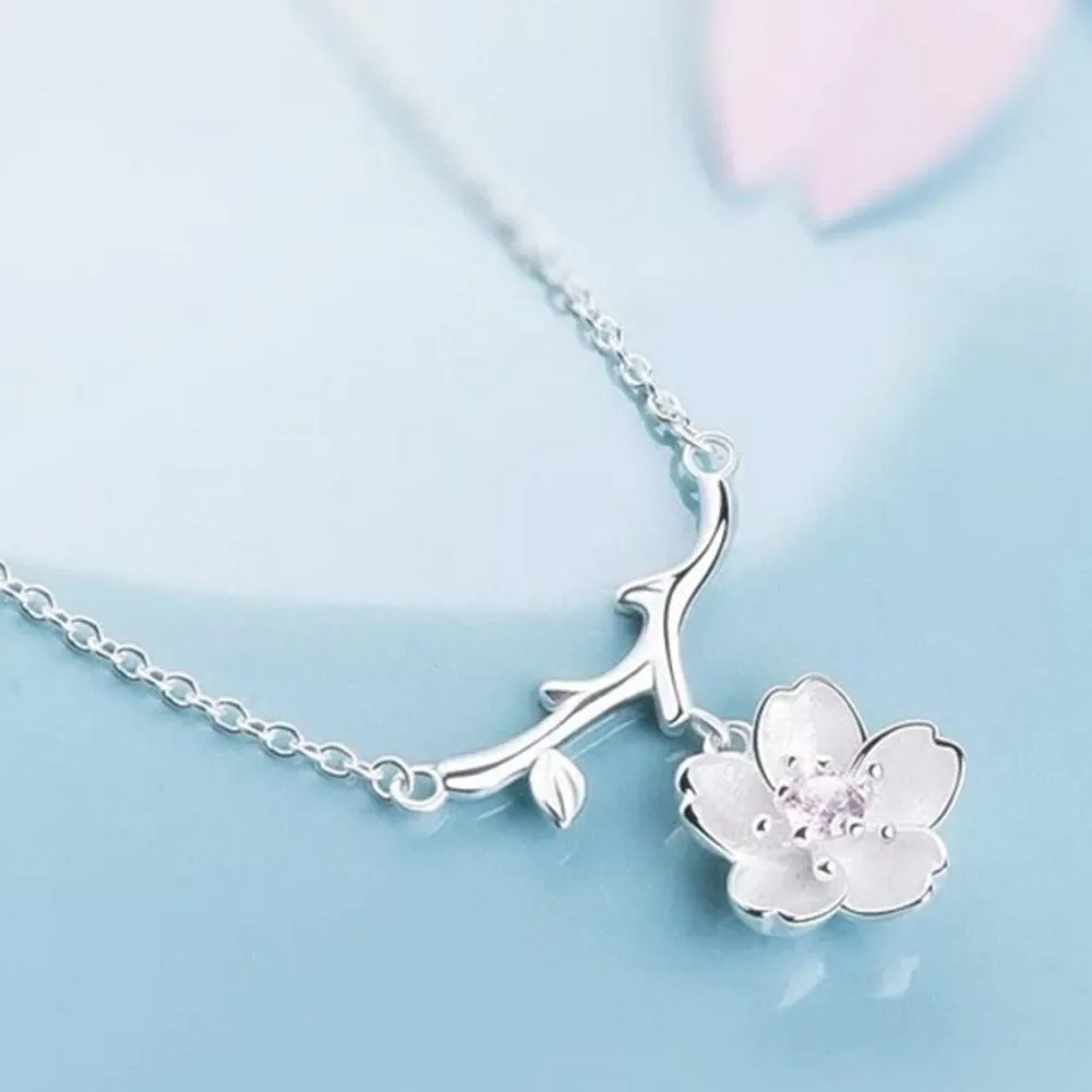 Cherry Blossom Pendant Necklace