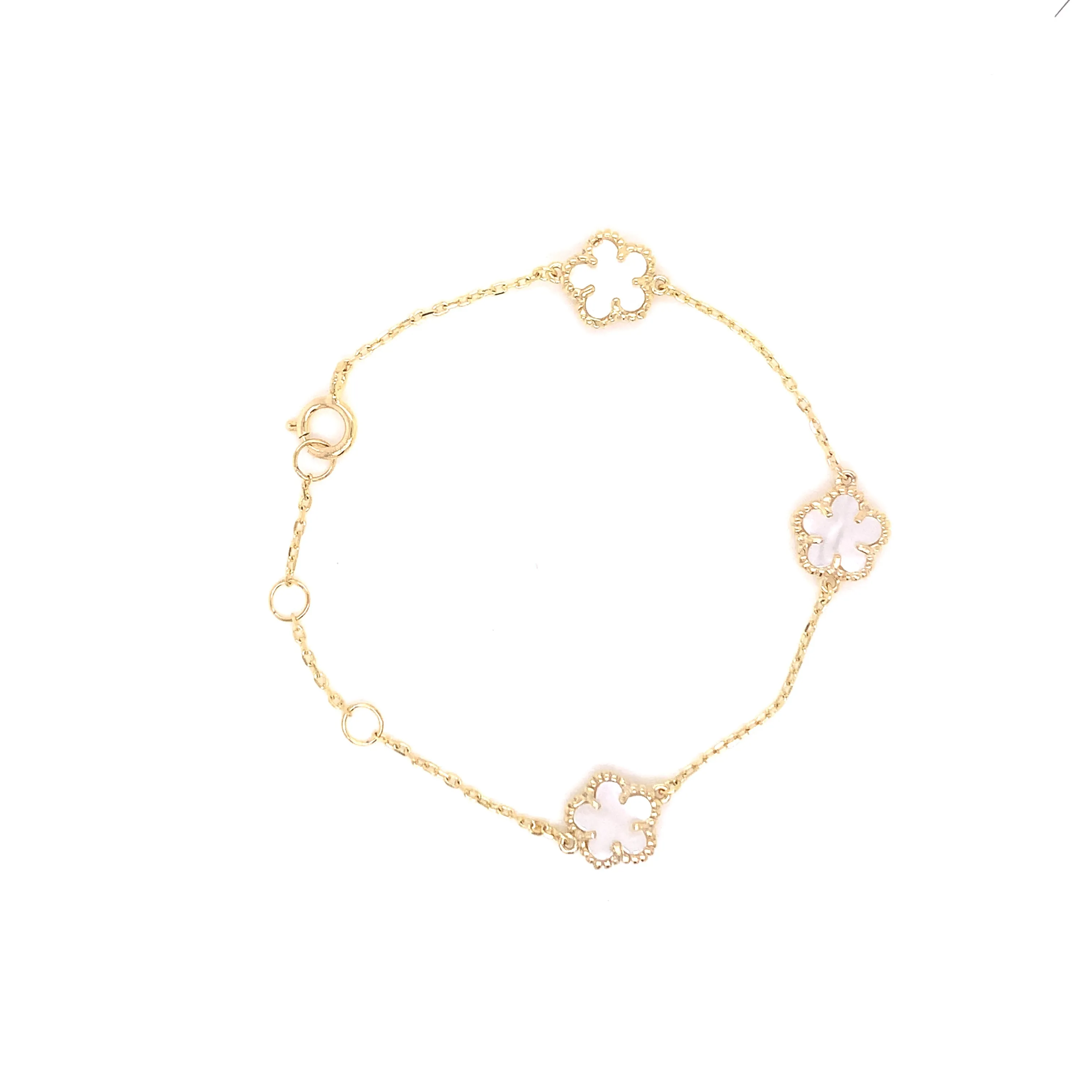 Children's Mother of Pearl Flower Bracelet