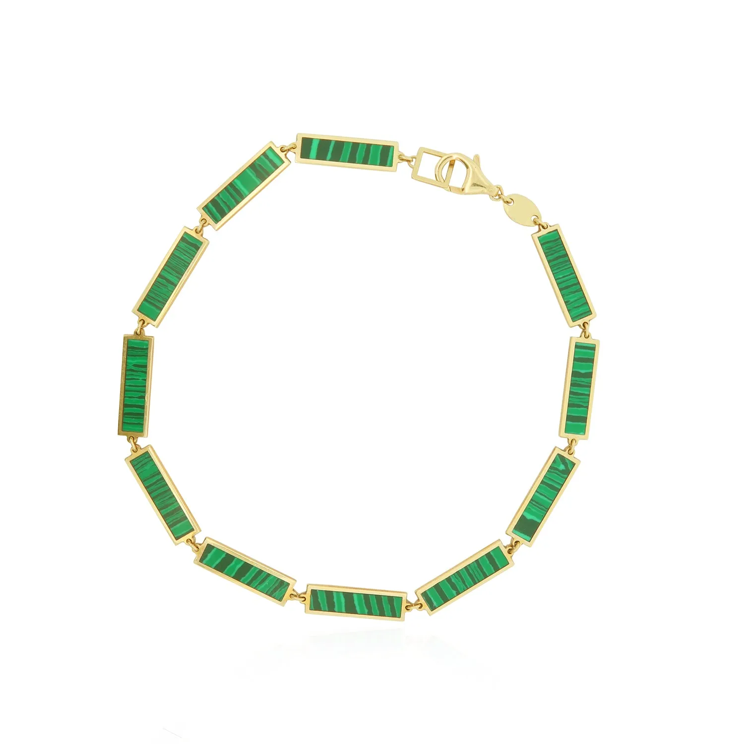 Chubby Malachite Bar Bracelet