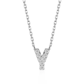 Classic Pavé Initial Y Pendant Necklace