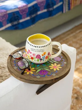 Clip On Sofa Tray Table - Folk Flower