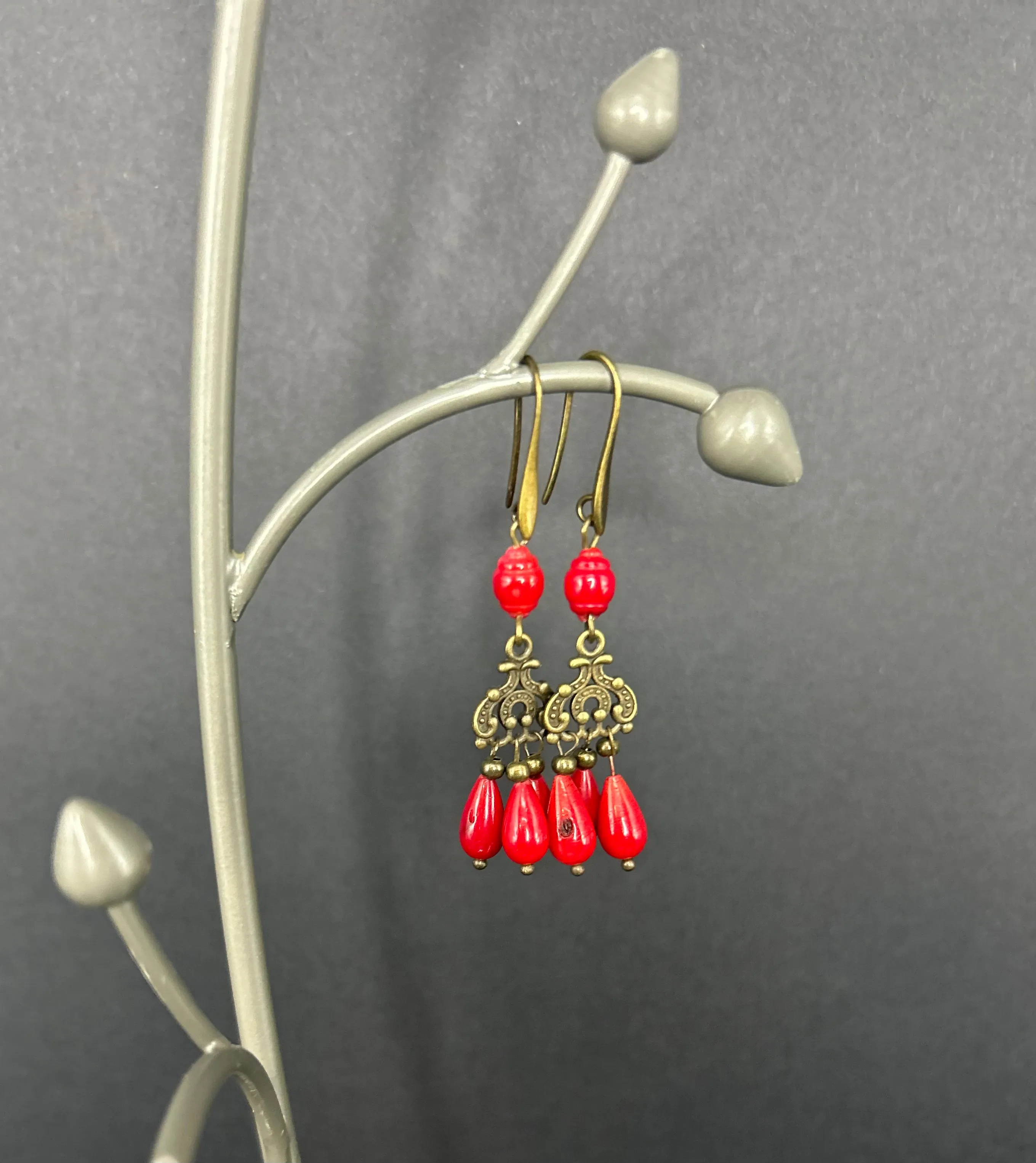 Coral Earrings