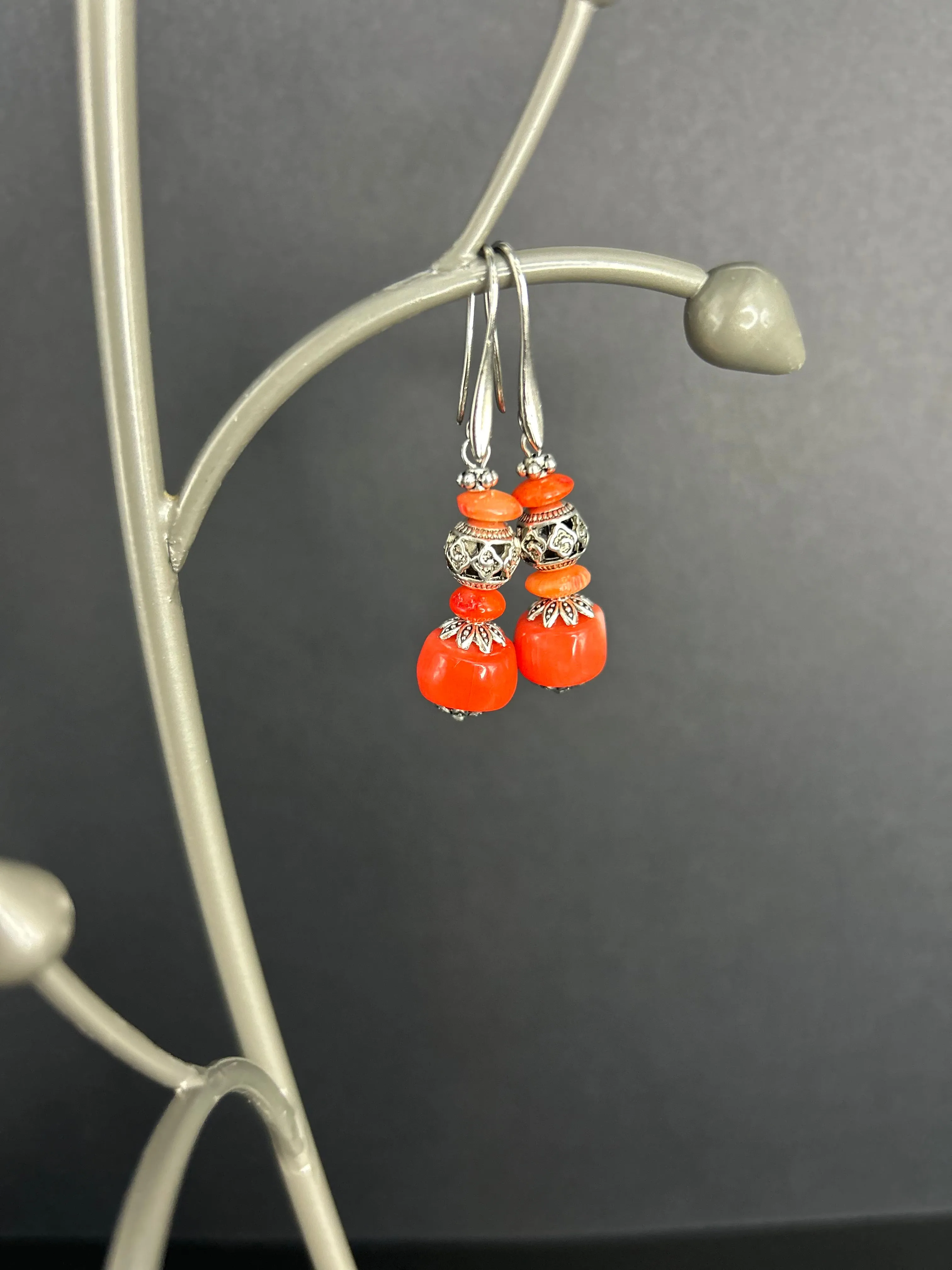 Coral Earrings