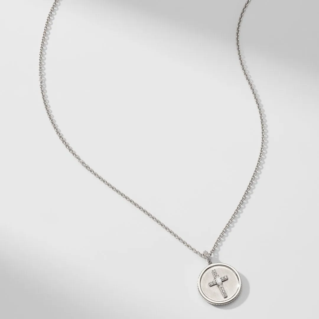 CROSS MEDALLION PENDANT NECKLACE